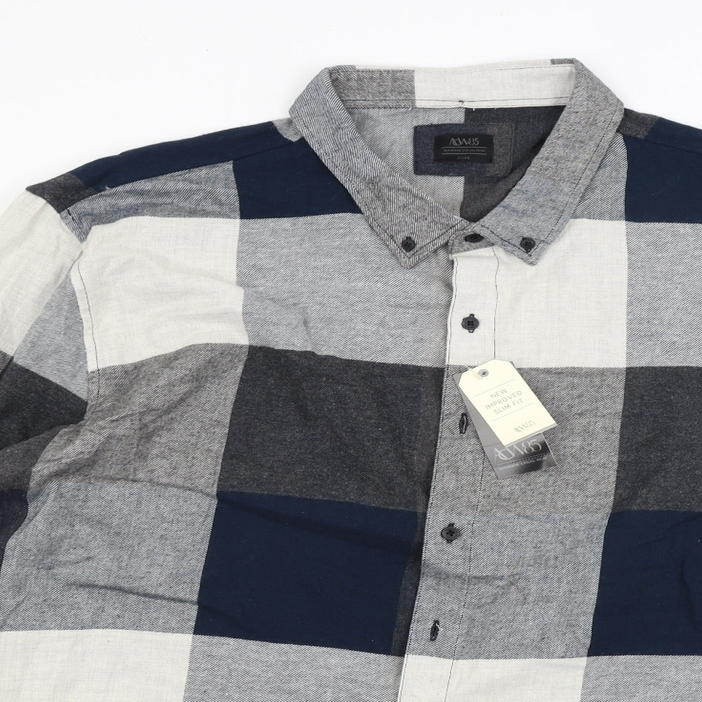 ACW85 Mens Grey    Dress Shirt Size 3XL