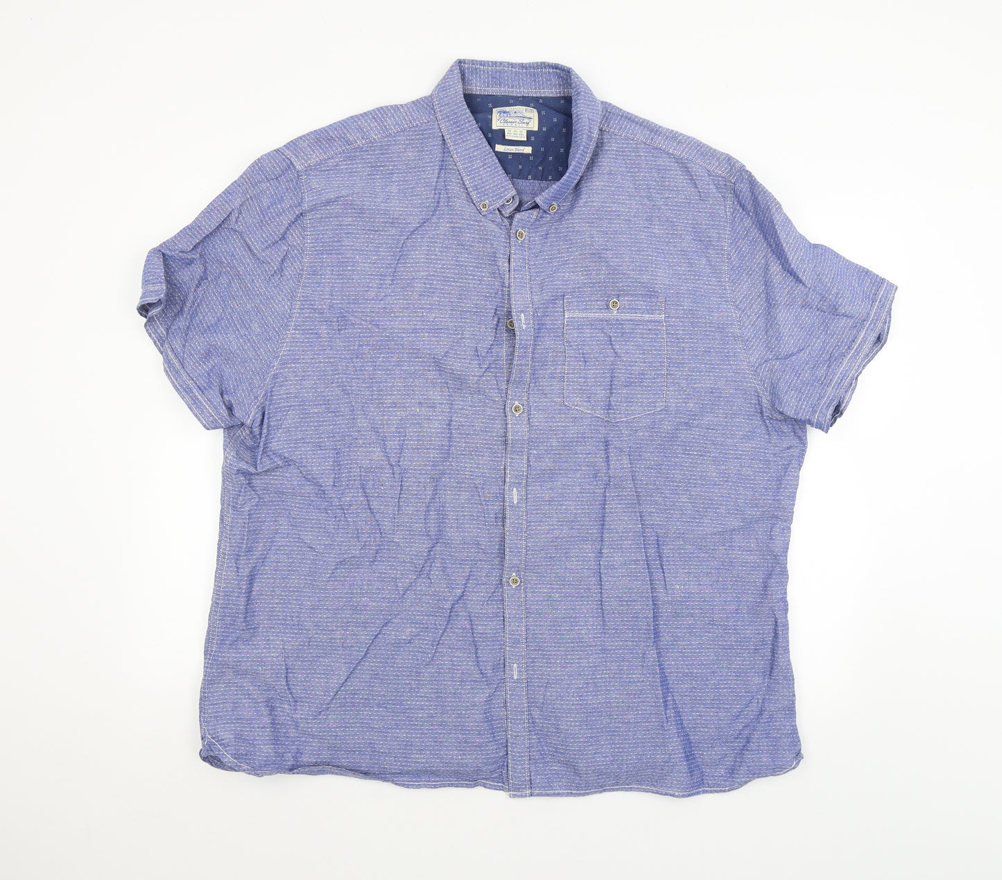 F&F Mens Blue    Dress Shirt Size 3XL