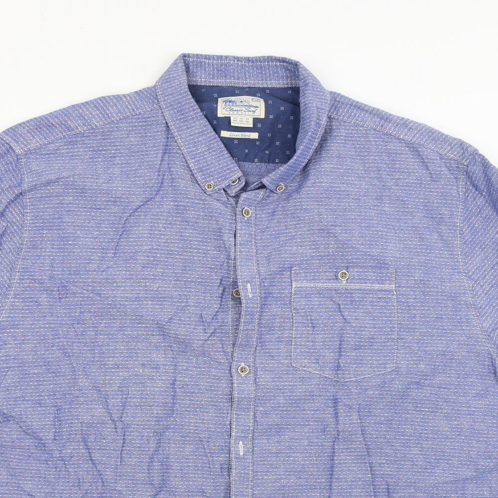 F&F Mens Blue    Dress Shirt Size 3XL