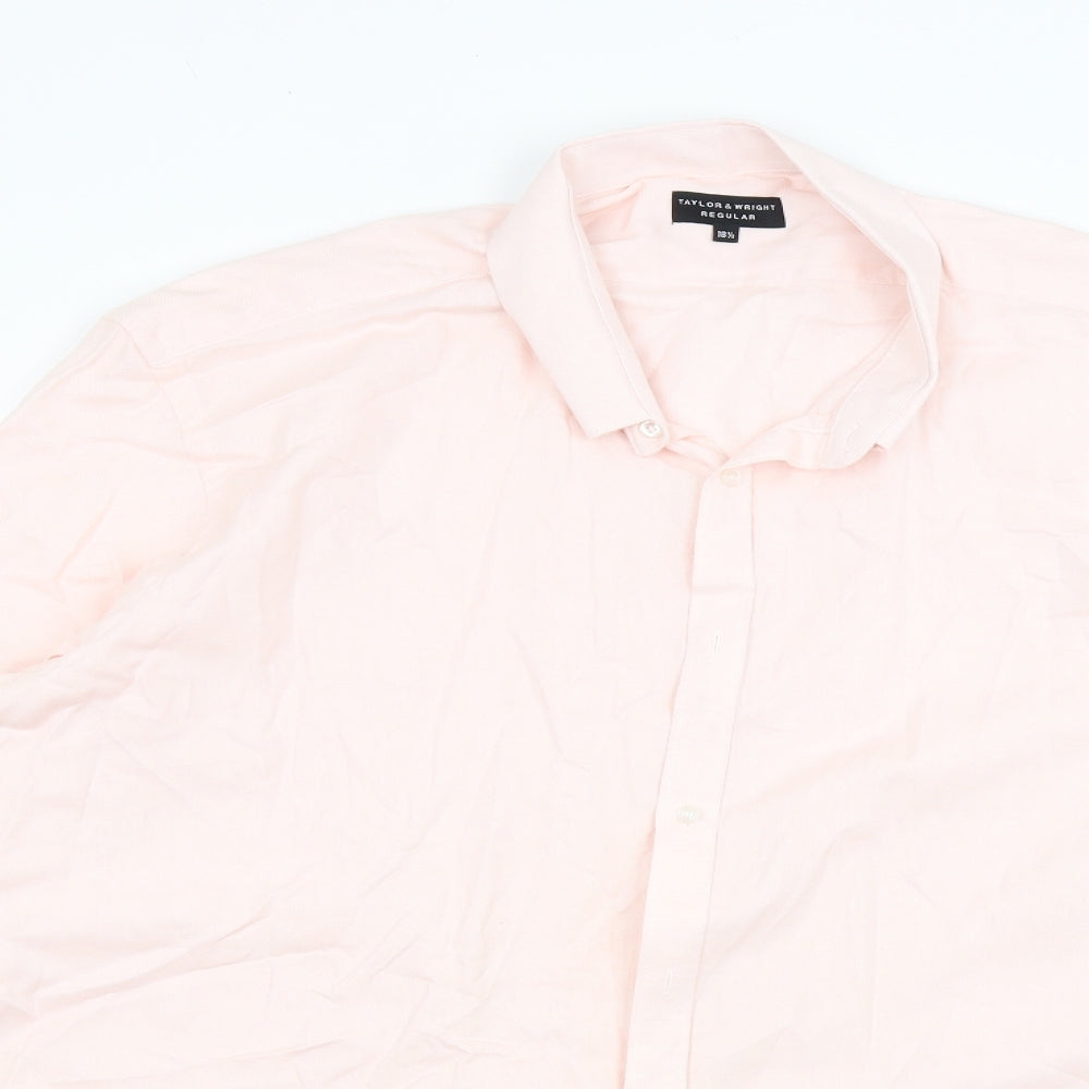 Taylor & Wright Mens Pink    Dress Shirt Size 18.5