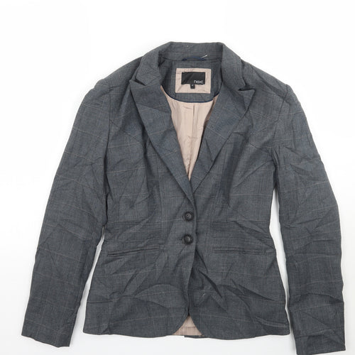NEXT Womens Grey Check  Jacket Suit Jacket Size 8