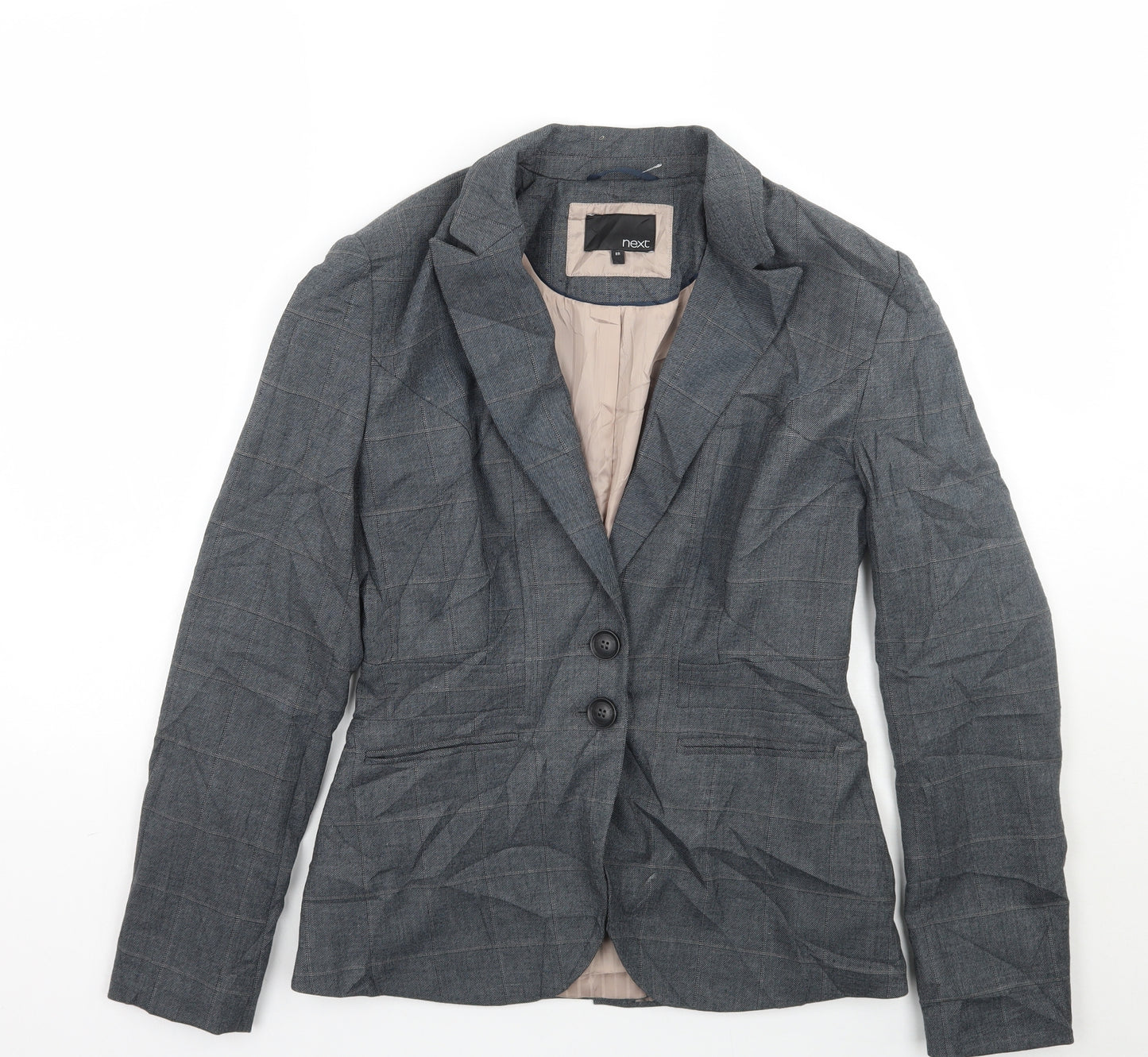 NEXT Womens Grey Check  Jacket Suit Jacket Size 8