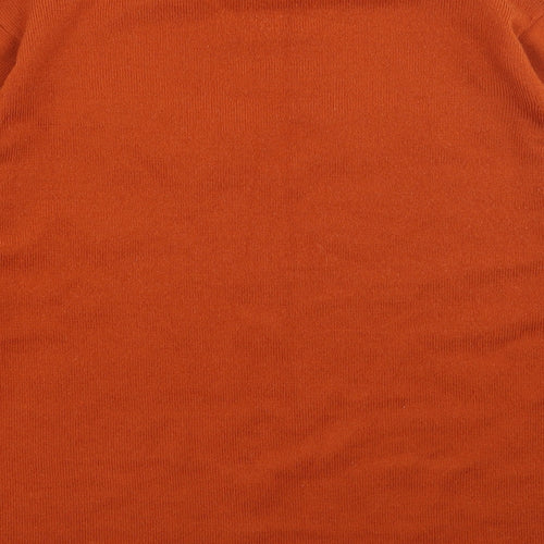 Alexandra Womens Orange Floral  Pullover Jumper Size L
