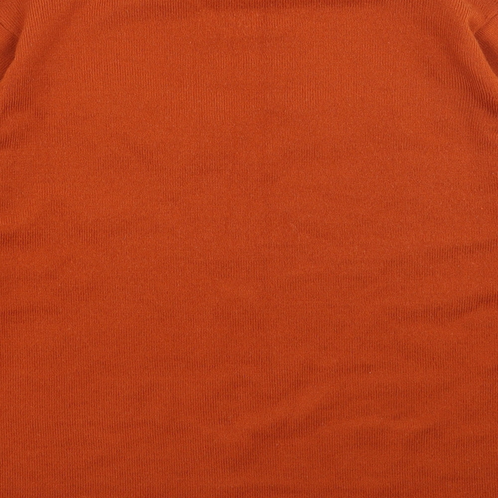 Alexandra Womens Orange Floral  Pullover Jumper Size L