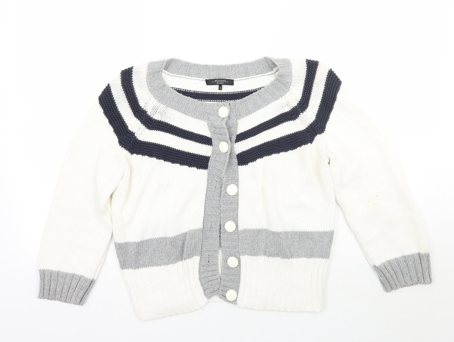 Weekend Womens White   Cardigan Jumper Size L