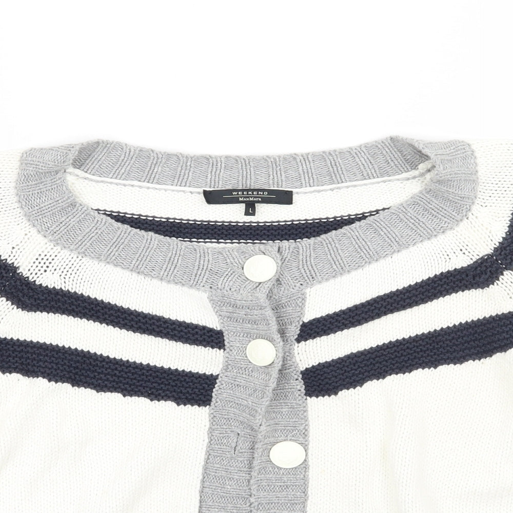 Weekend Womens White   Cardigan Jumper Size L