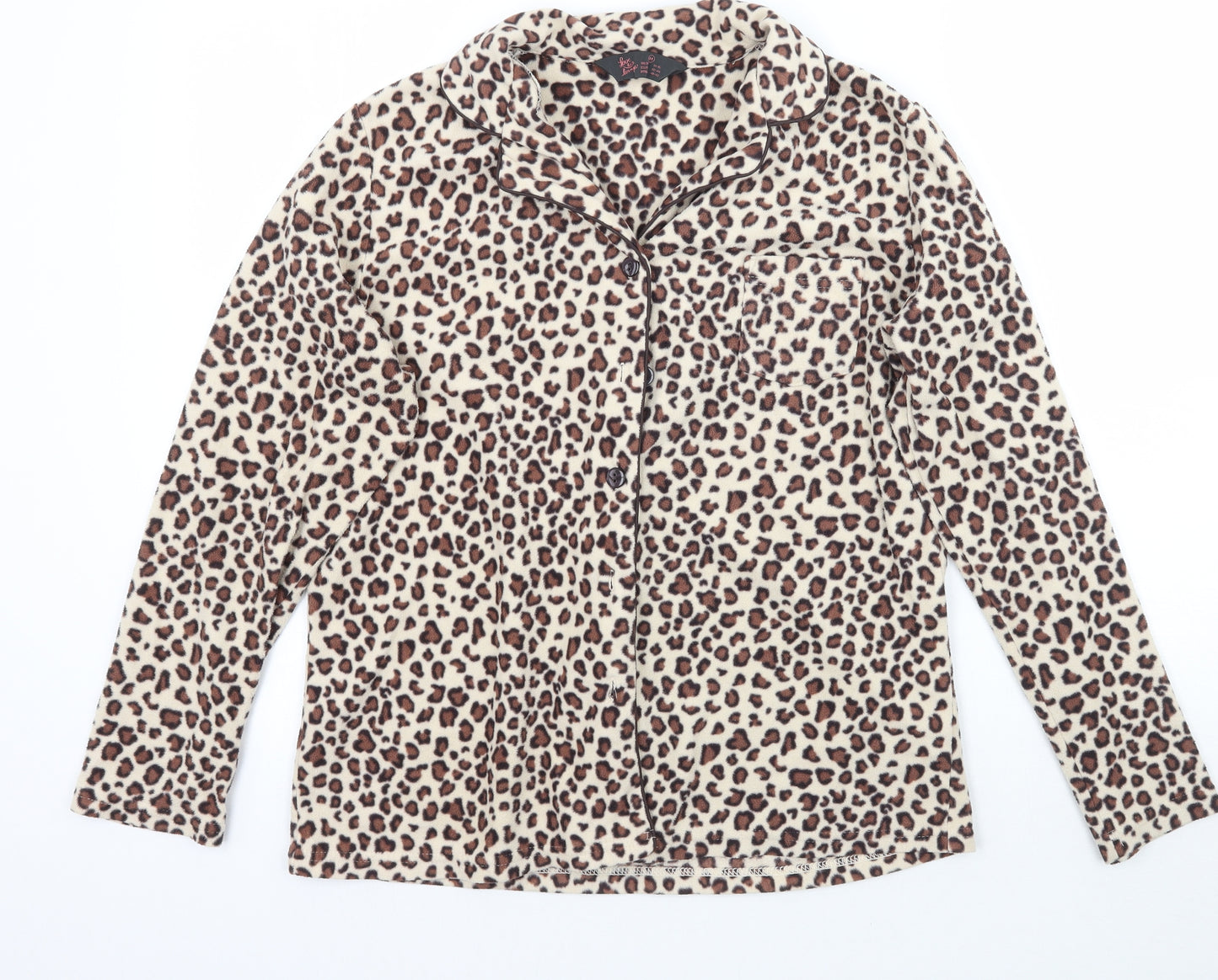 Primark Womens Beige Animal Print  Top Pyjama Top Size M