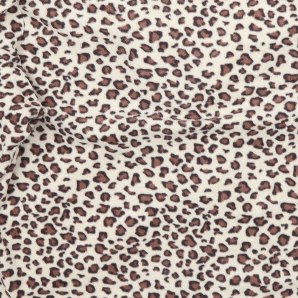 Primark Womens Beige Animal Print  Top Pyjama Top Size M