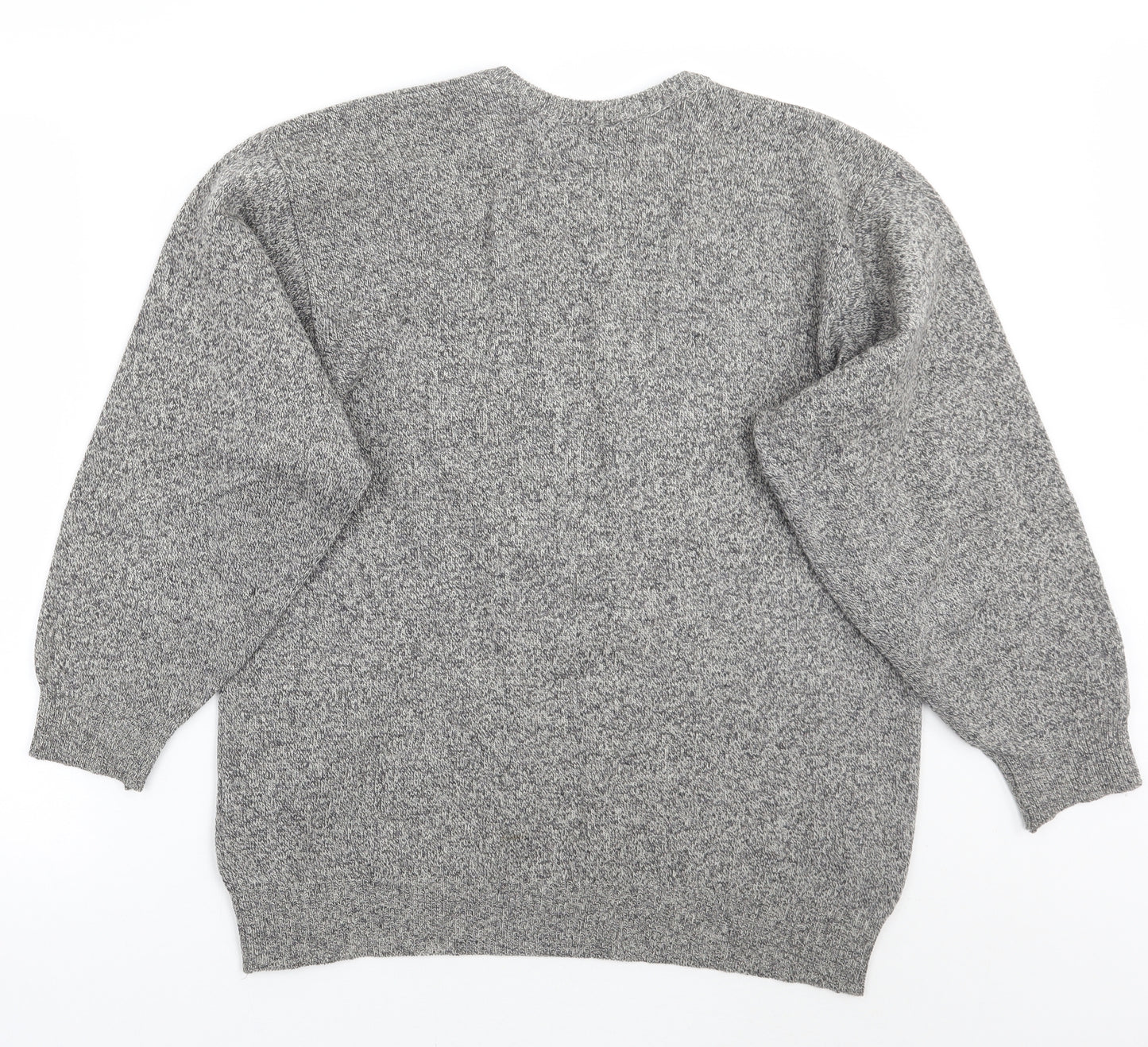 Lyle & Scott Mens Grey Geometric  Pullover Jumper Size L