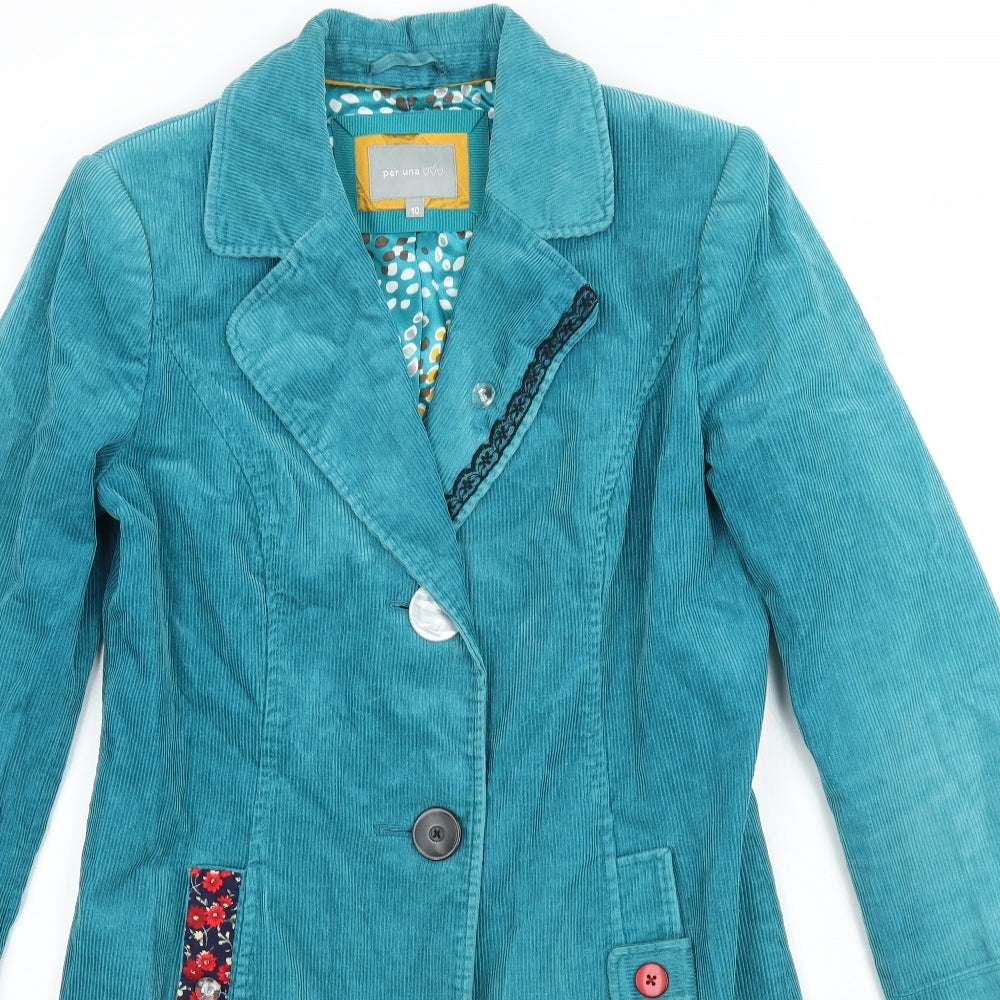 Per Una Womens Blue   Jacket Coat Size 10