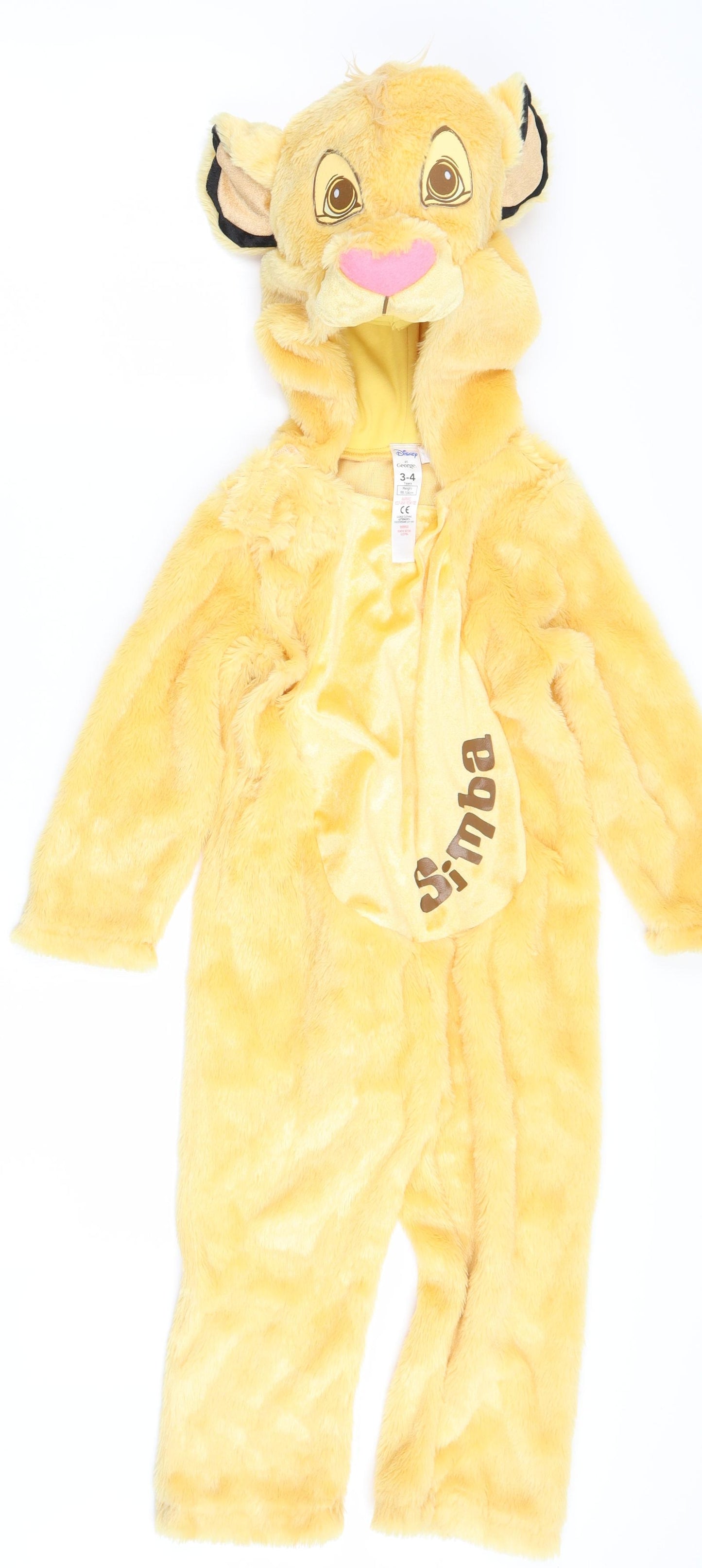 George Boys Yellow    One Piece Size 3-4 Years  - The lion king simba