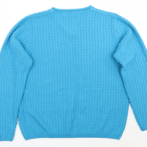 Isle Womens Blue   Pullover Jumper Size M