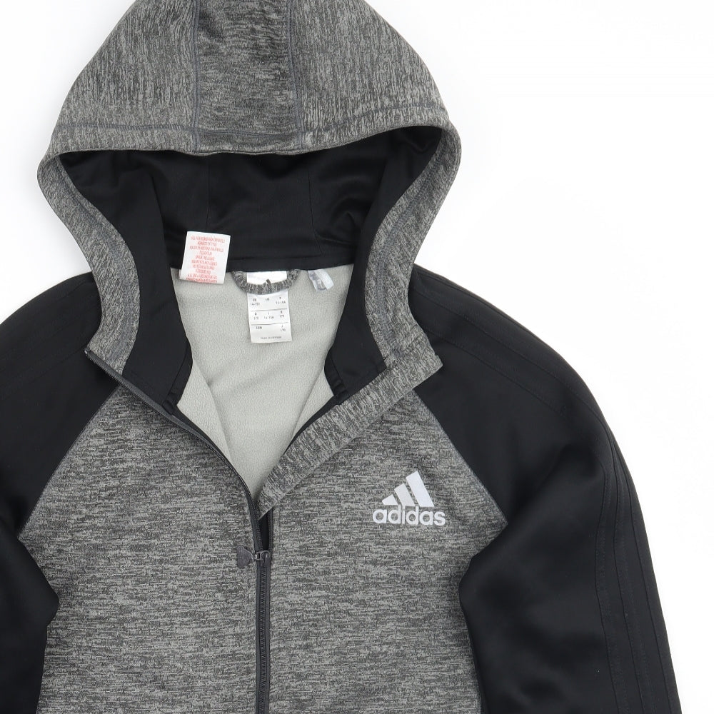 adidas Boys Grey   Jacket Coat Size 14-15 Years