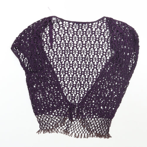 M&Co Womens Purple   Cardigan Jumper Size M