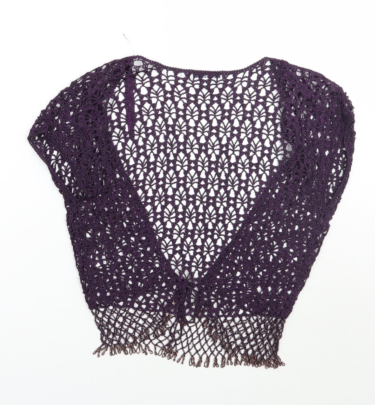 M&Co Womens Purple   Cardigan Jumper Size M