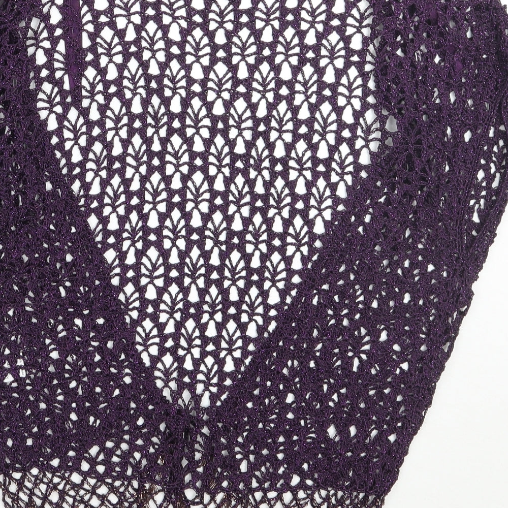 M&Co Womens Purple   Cardigan Jumper Size M