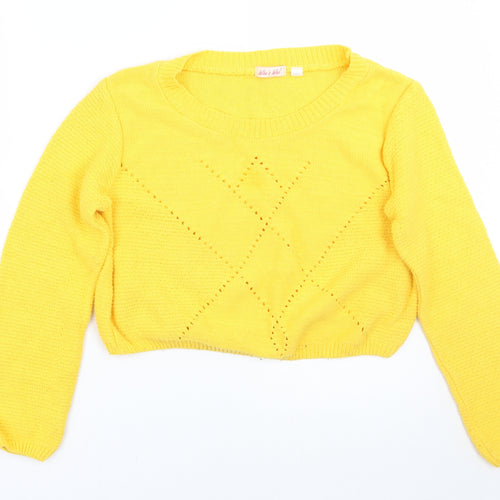 Whos who Womens Yellow   Pullover Jumper Size L