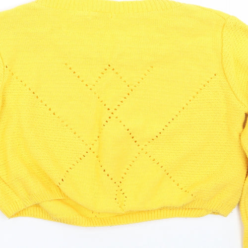 Whos who Womens Yellow   Pullover Jumper Size L