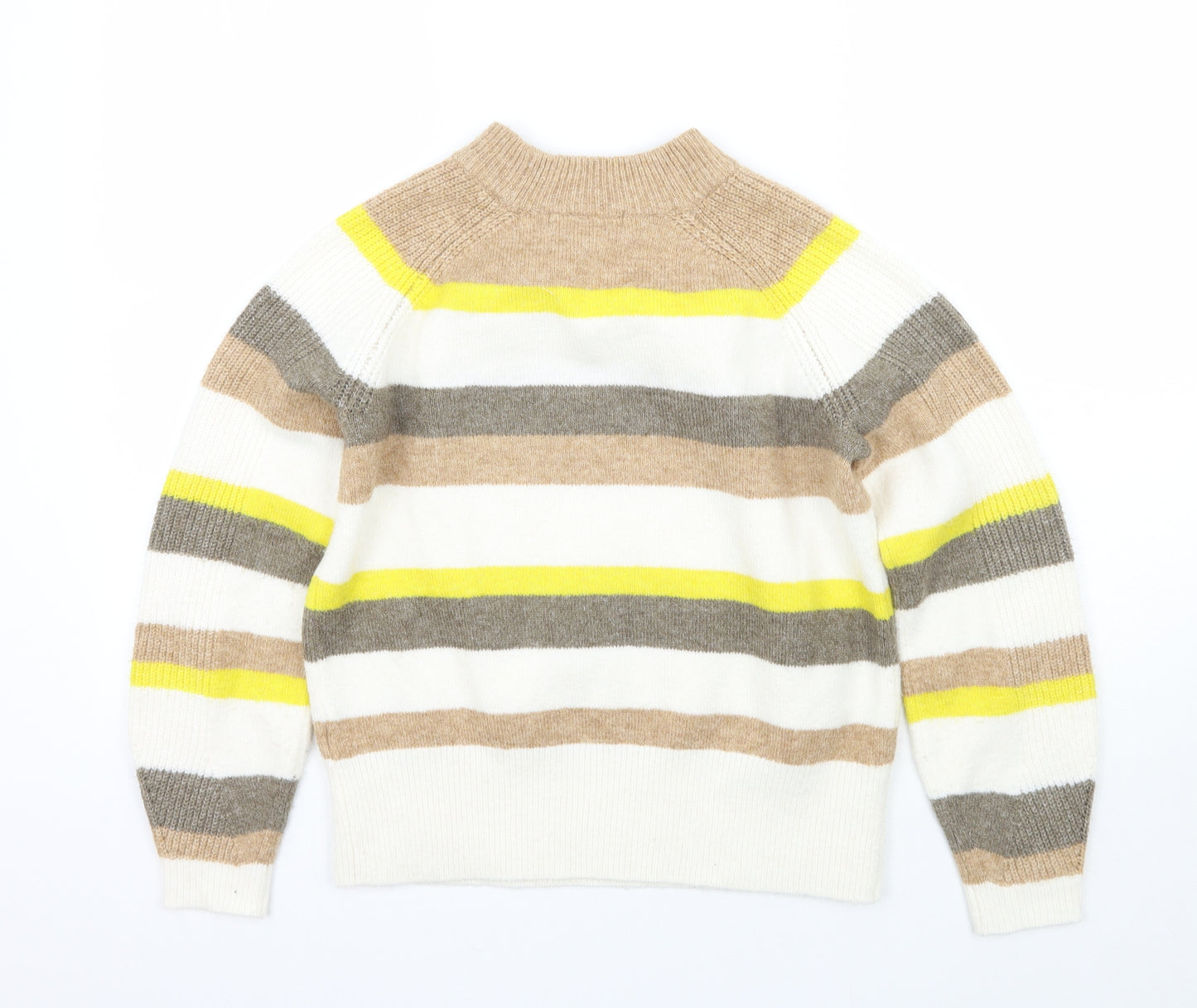 Marks and Spencer Womens White Striped  Pullover Jumper Size S