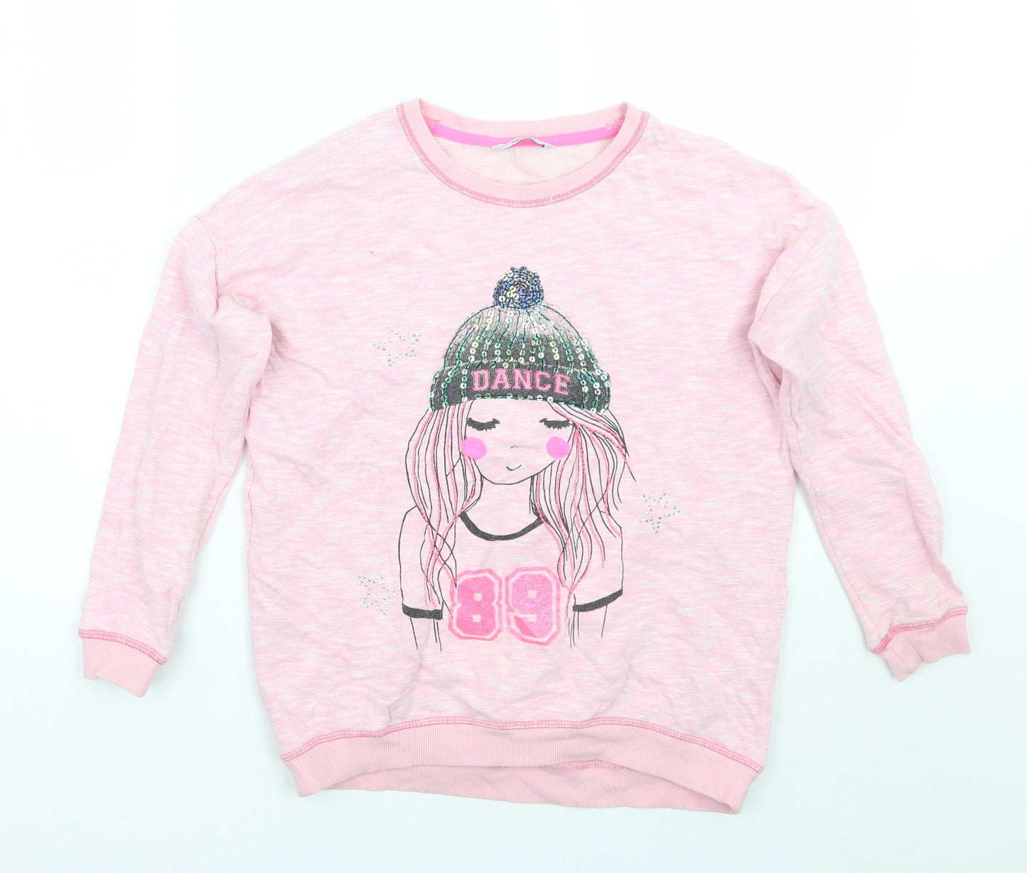 George Girls Pink   Pullover Jumper Size 10-11 Years