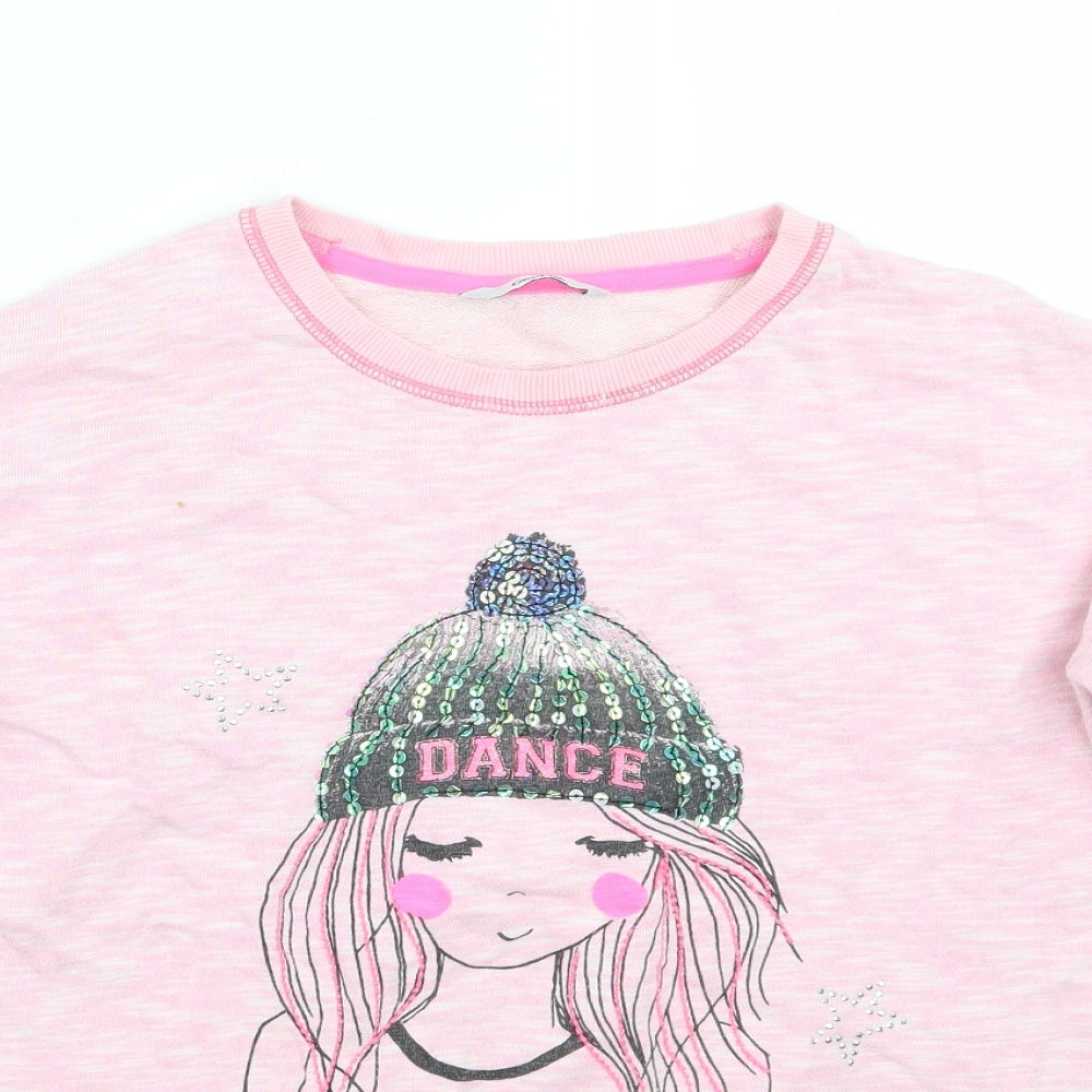 George Girls Pink   Pullover Jumper Size 10-11 Years