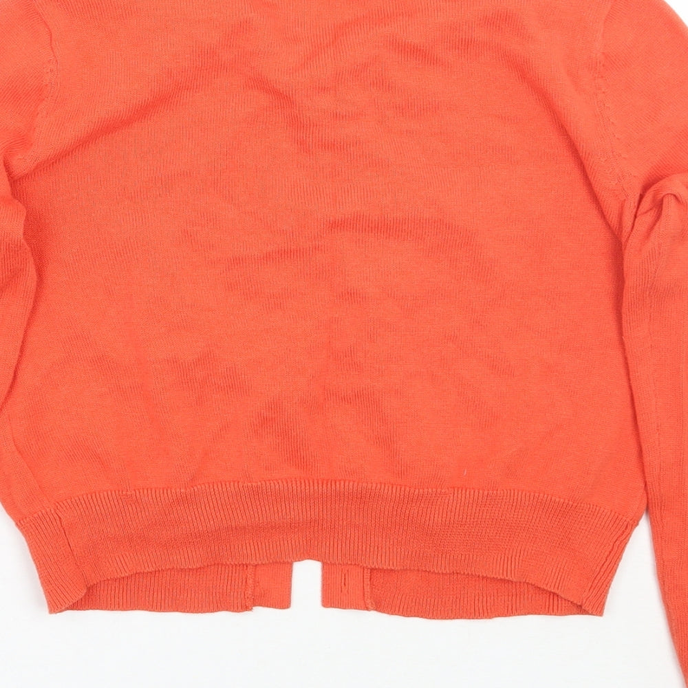 Marks and Spencer Womens Orange   Cardigan Jumper Size 10