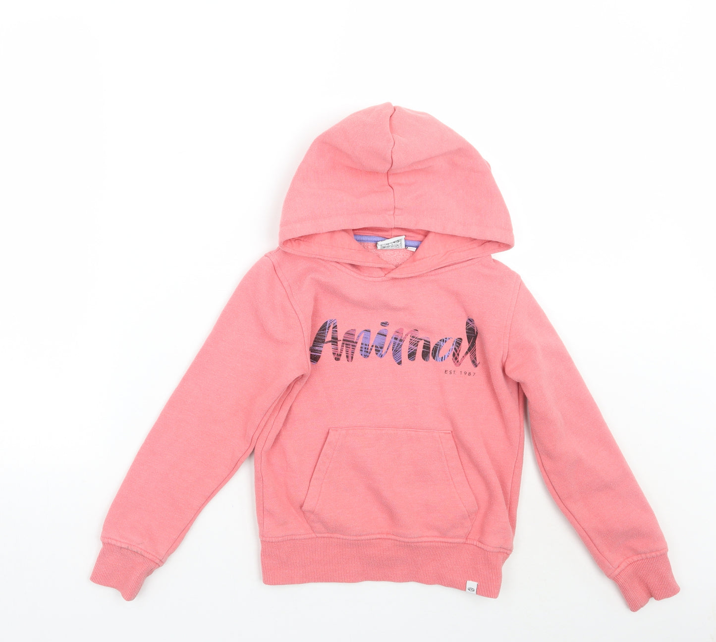 Animal Girls Pink   Pullover Hoodie Size 7-8 Years