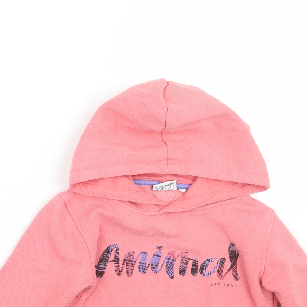 Animal Girls Pink   Pullover Hoodie Size 7-8 Years