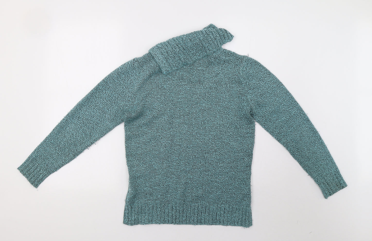 BM Collection Womens Green  Knit Pullover Sweatshirt Size S