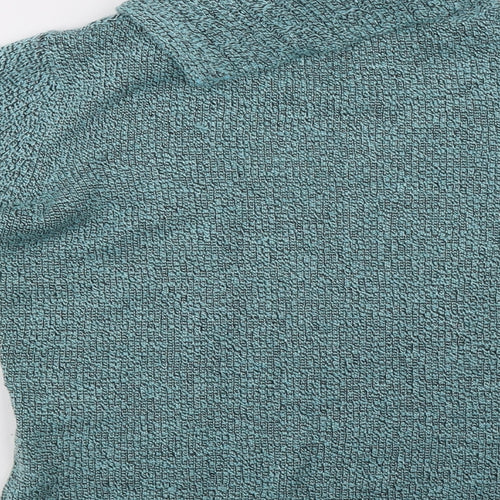 BM Collection Womens Green  Knit Pullover Sweatshirt Size S