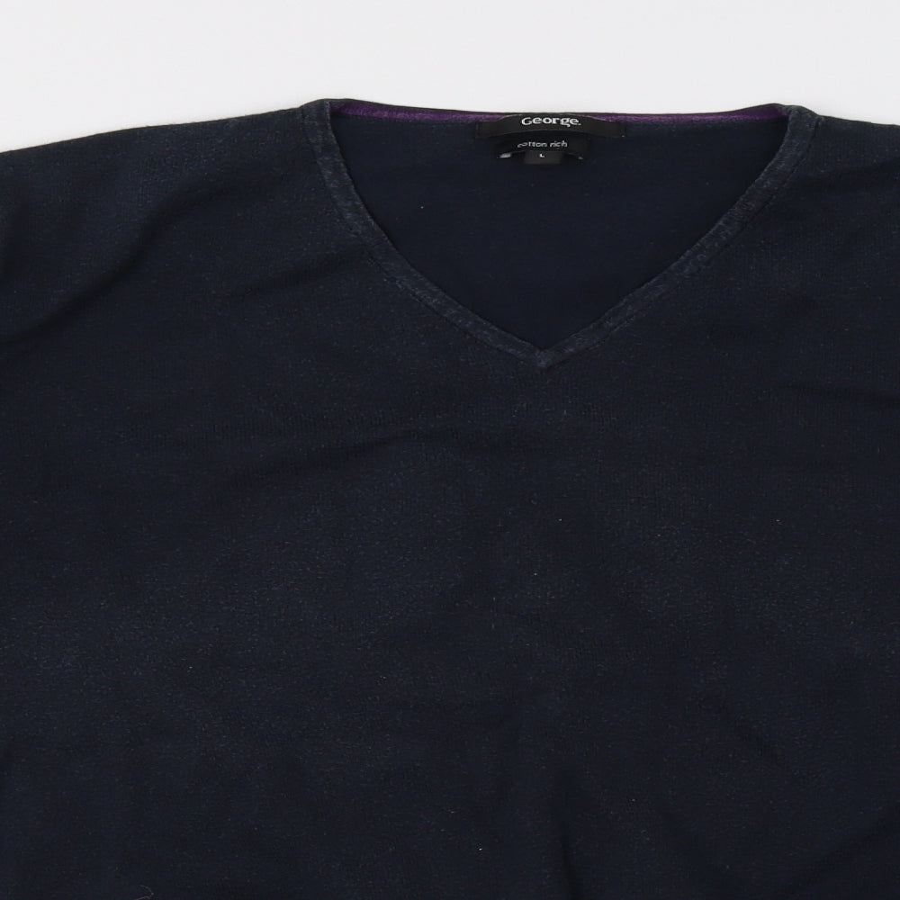 George Mens Blue   Pullover Sweatshirt Size L