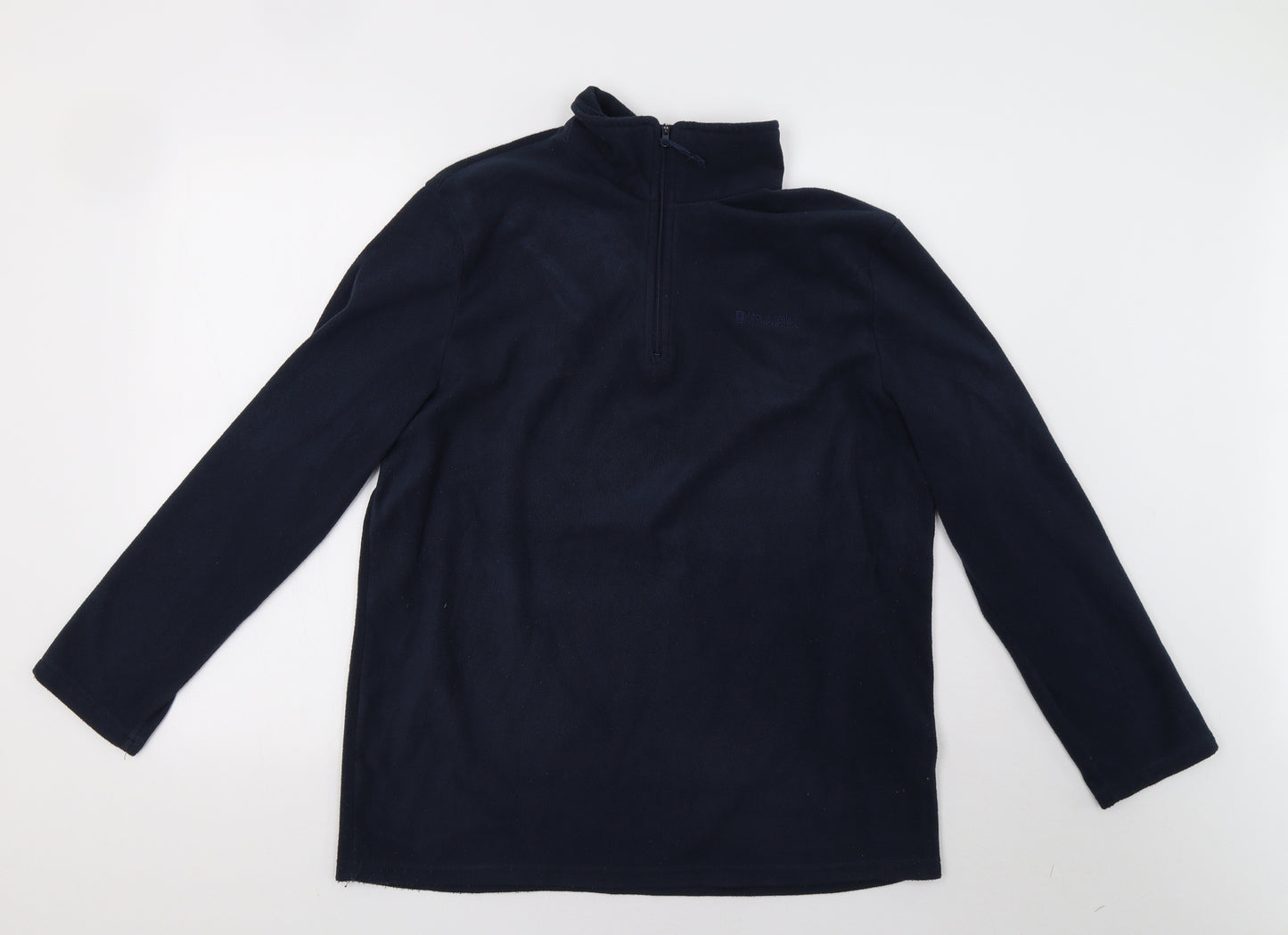 Mountain Warehouse Mens Blue  Fleece Pullover Sweatshirt Size L