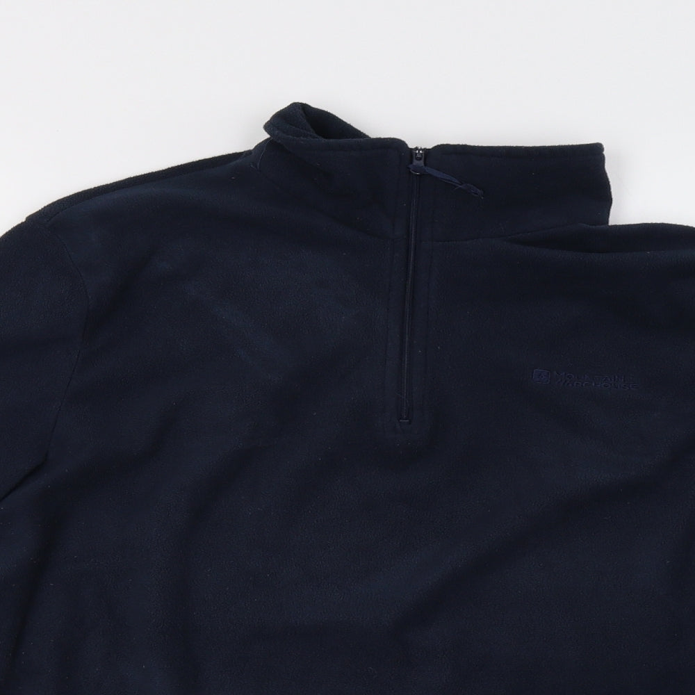 Mountain Warehouse Mens Blue  Fleece Pullover Sweatshirt Size L