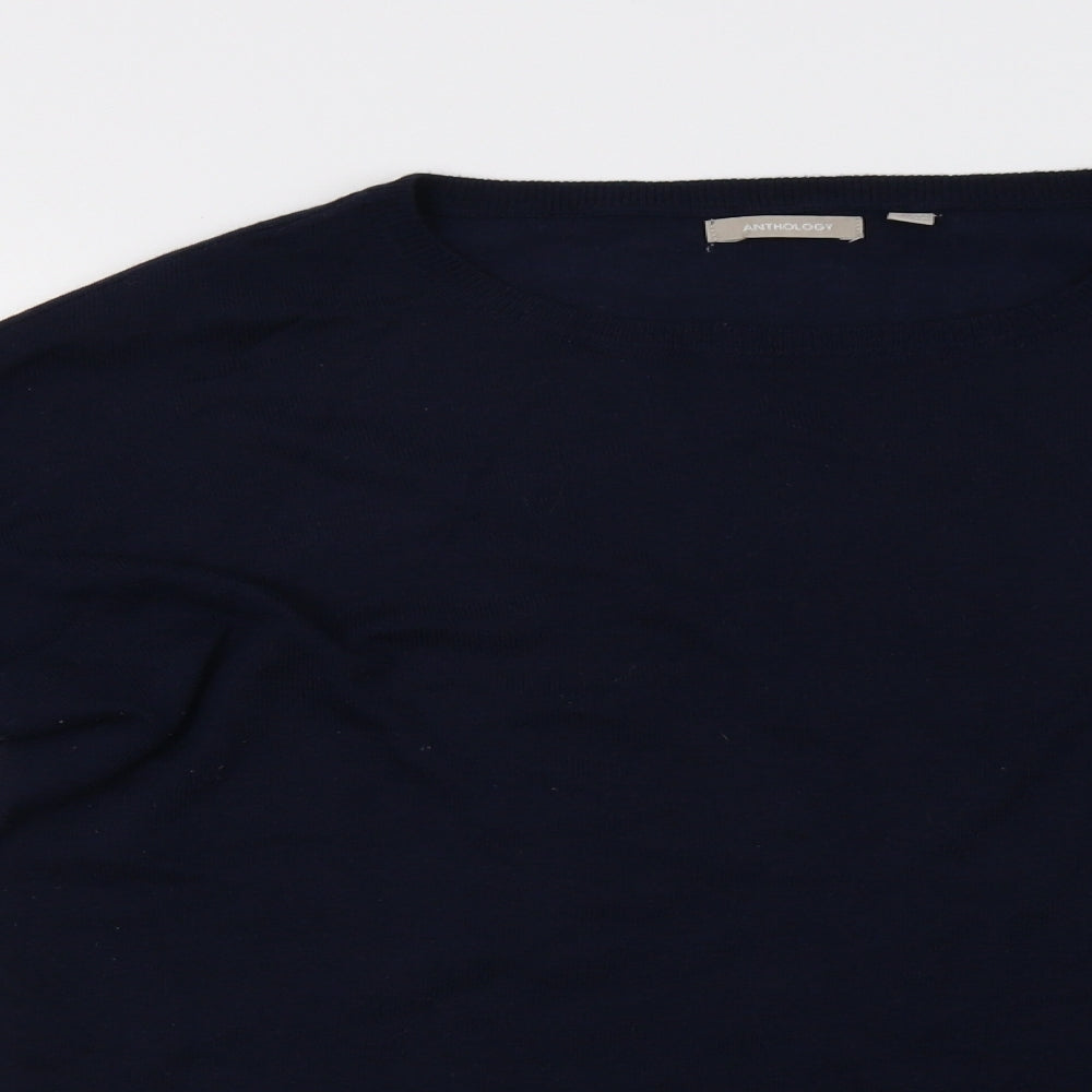 Anthology Womens Blue   Pullover Sweatshirt Size 14