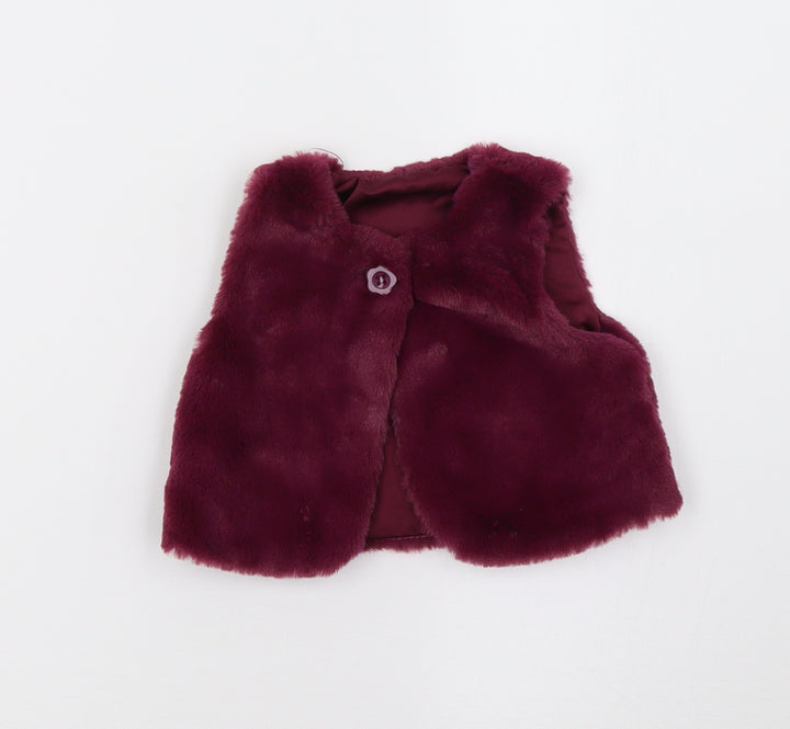 George Girls Purple Basic Jacket Snowsuit Size 0-3 Months