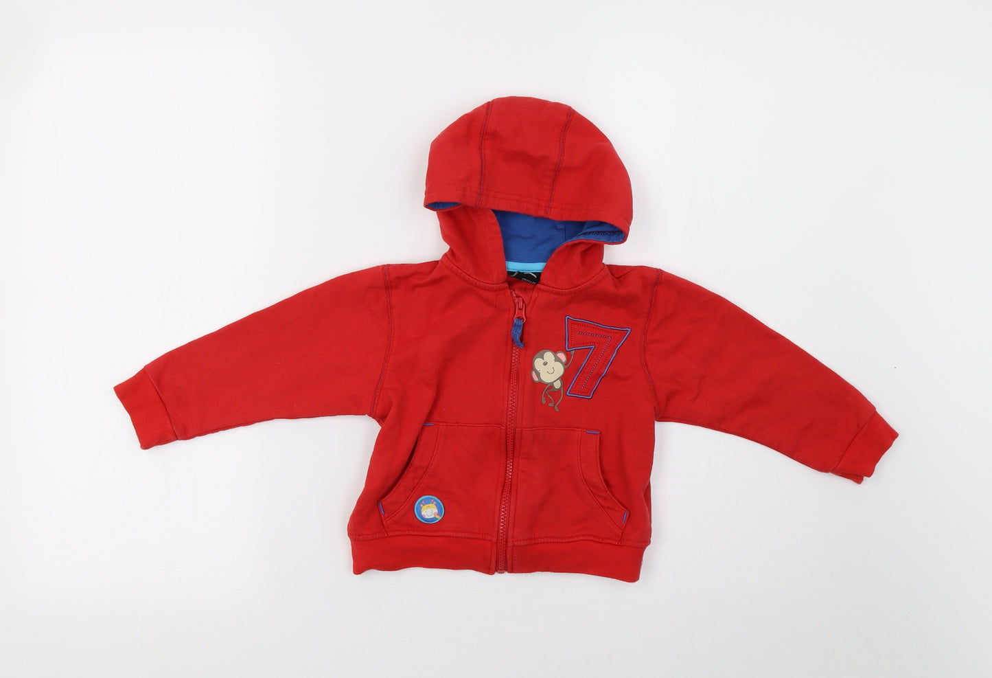 chad valley Boys Red   Full Zip Hoodie Size 3 Years