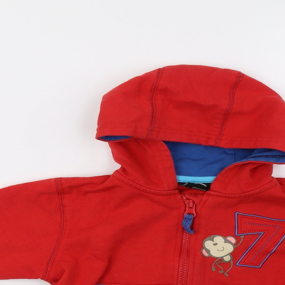 chad valley Boys Red   Full Zip Hoodie Size 3 Years
