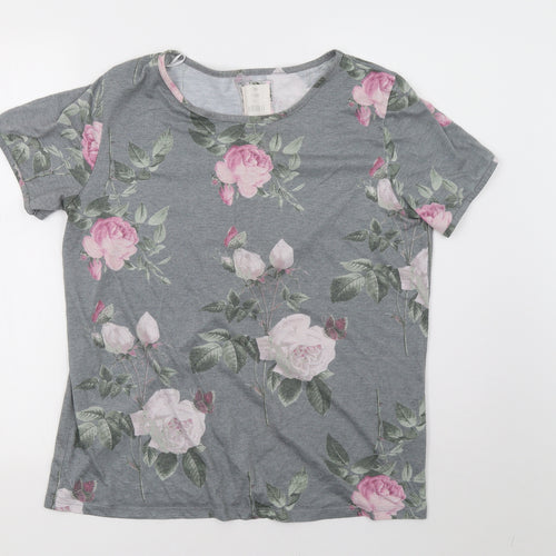 NEXT Womens Grey Floral   Pyjama Top Size M