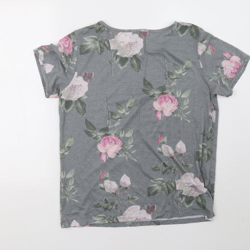 NEXT Womens Grey Floral   Pyjama Top Size M