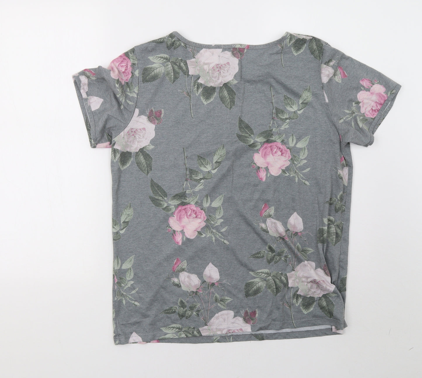 NEXT Womens Grey Floral   Pyjama Top Size M