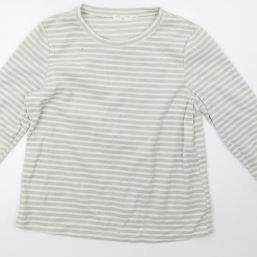 luxe leisure Womens Grey Striped   Pyjama Top Size M