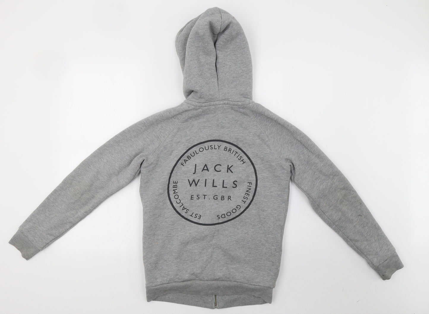 Jack Wills Womens Grey   Full Zip Hoodie Size 6