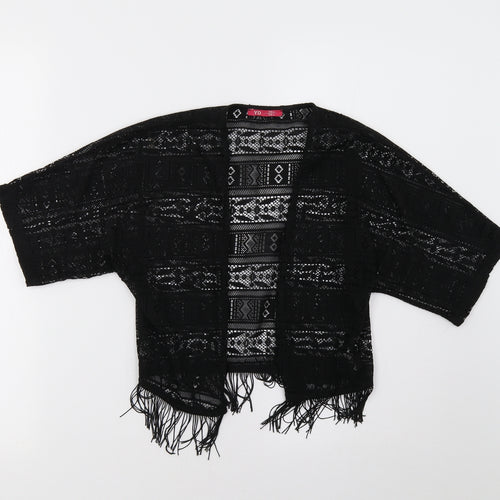 Primark Girls Black  Lace Cardigan Jumper Size 8 Years