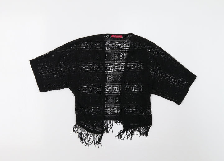 Primark Girls Black  Lace Cardigan Jumper Size 8 Years