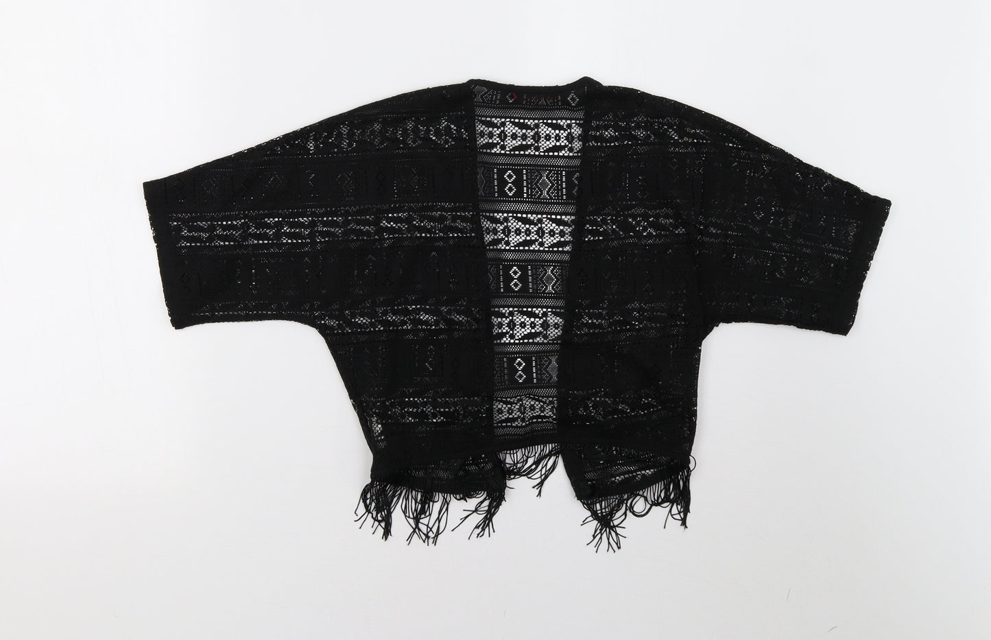 Primark Girls Black  Lace Cardigan Jumper Size 8 Years