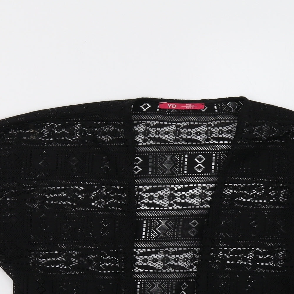 Primark Girls Black  Lace Cardigan Jumper Size 8 Years