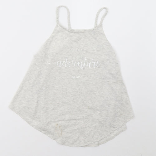 H&M Girls Grey   Basic T-Shirt Size 10 Years