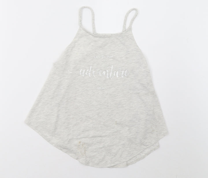 H&M Girls Grey   Basic T-Shirt Size 10 Years
