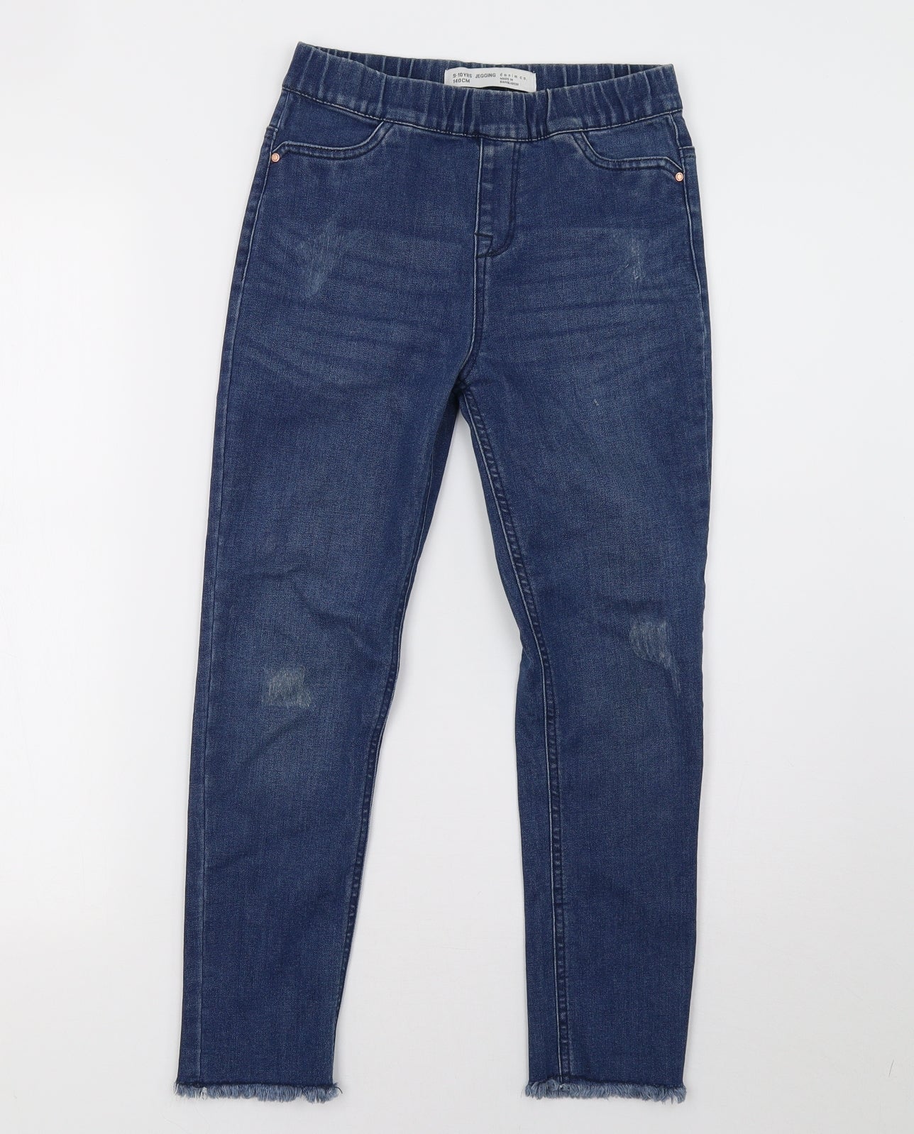 Primark Girls Blue  Denim Jegging Trousers Size 10 Years