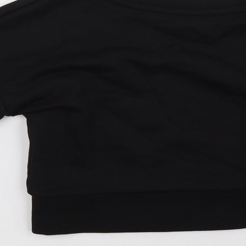 River Island Girls Black   Pullover Sweatshirt Size 6 Years